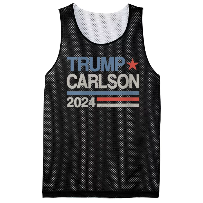 Trump Carlson 2024 President Election Pro America US Flag Mesh Reversible Basketball Jersey Tank