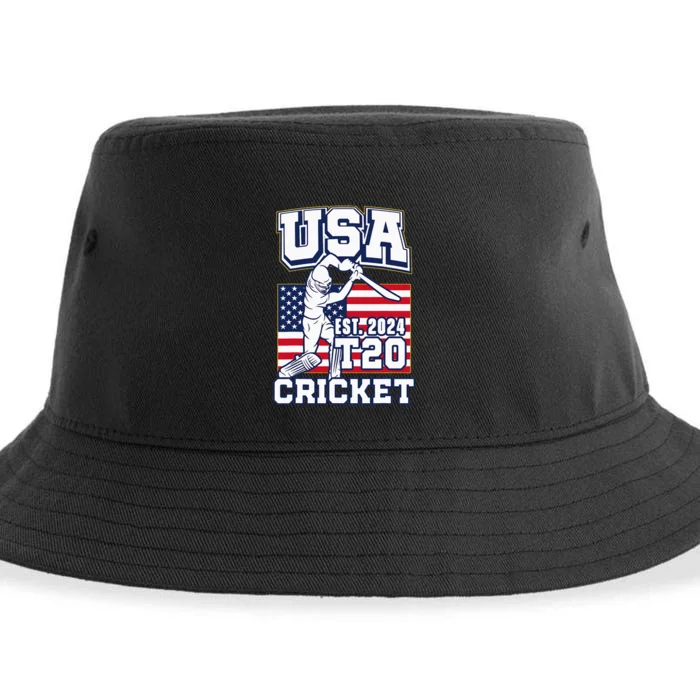 T20 Cricket 2024 Usa Cricket Fans Sustainable Bucket Hat