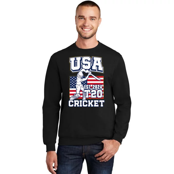 T20 Cricket 2024 Usa Cricket Fans Tall Sweatshirt