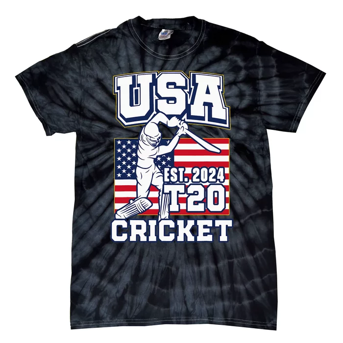 T20 Cricket 2024 Usa Cricket Fans Tie-Dye T-Shirt