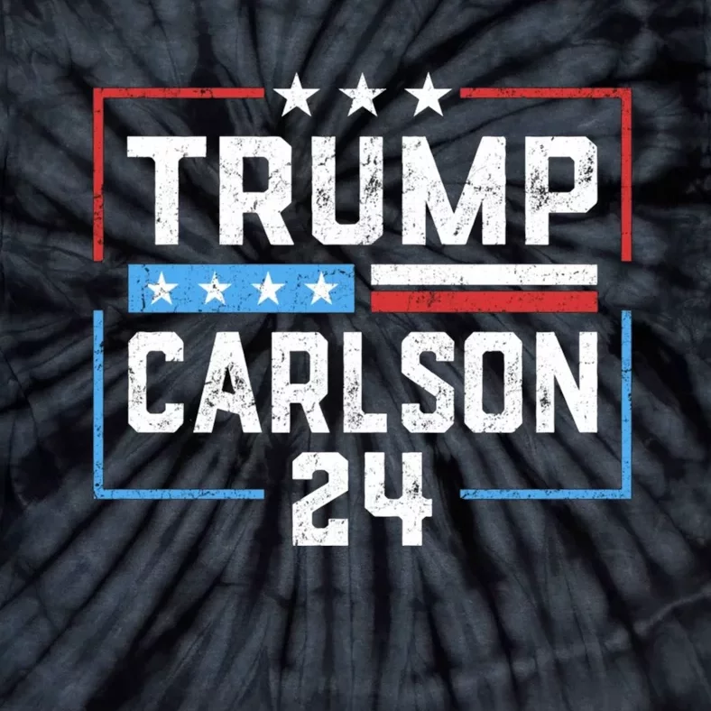 Trump Carlson 2024 President Election Pro America US Flag Tie-Dye T-Shirt