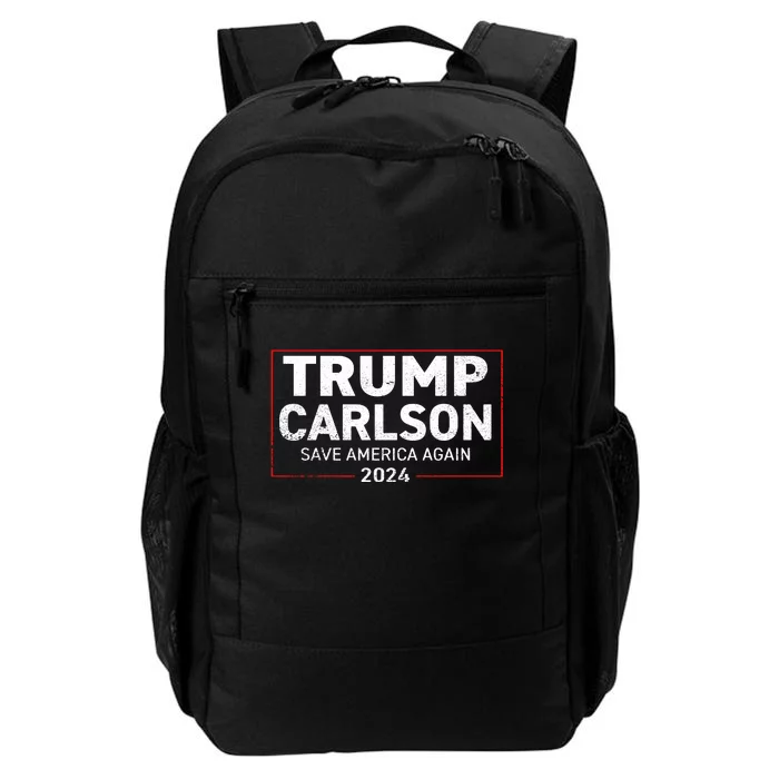 Trump Carlson 2024 Distressed President Election Pro America US Flag Daily Commute Backpack