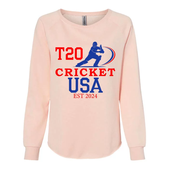 T20 Cricket 2024 Usa Womens California Wash Sweatshirt