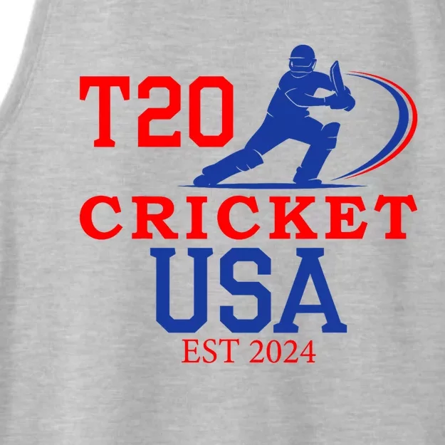 T20 Cricket 2024 Usa Ladies Tri-Blend Wicking Tank