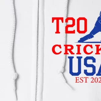 T20 Cricket 2024 Usa Full Zip Hoodie