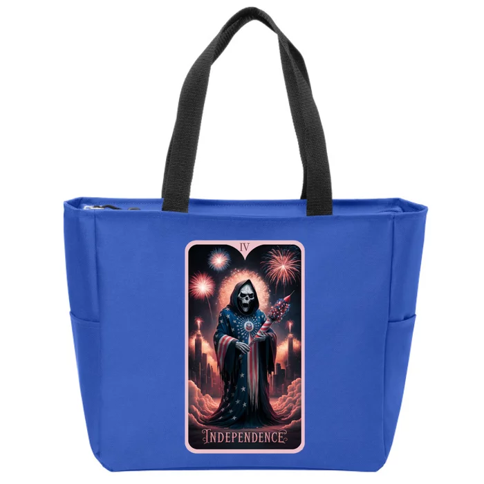 Tarot Card 4th Of July Indepedence Tarot Reading Gothic Cool Gift Zip Tote Bag