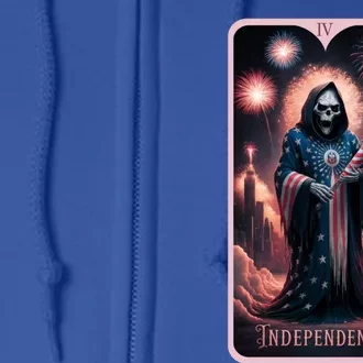 Tarot Card 4th Of July Indepedence Tarot Reading Gothic Cool Gift Full Zip Hoodie