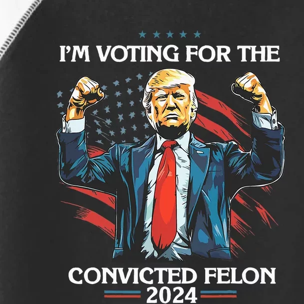 Trump Convict 45 IM Voting For A Convicted Felon Toddler Fine Jersey T-Shirt