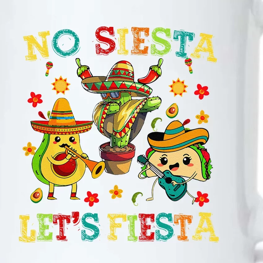 Taco Cinco 5 De Mayo No Siesta Let Fiesta Funny Black Color Changing Mug