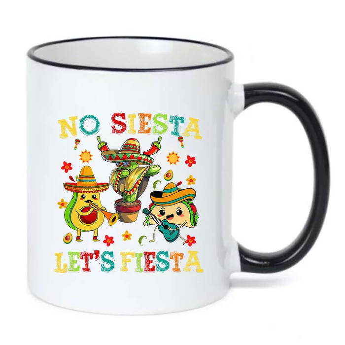 Taco Cinco 5 De Mayo No Siesta Let Fiesta Funny Black Color Changing Mug