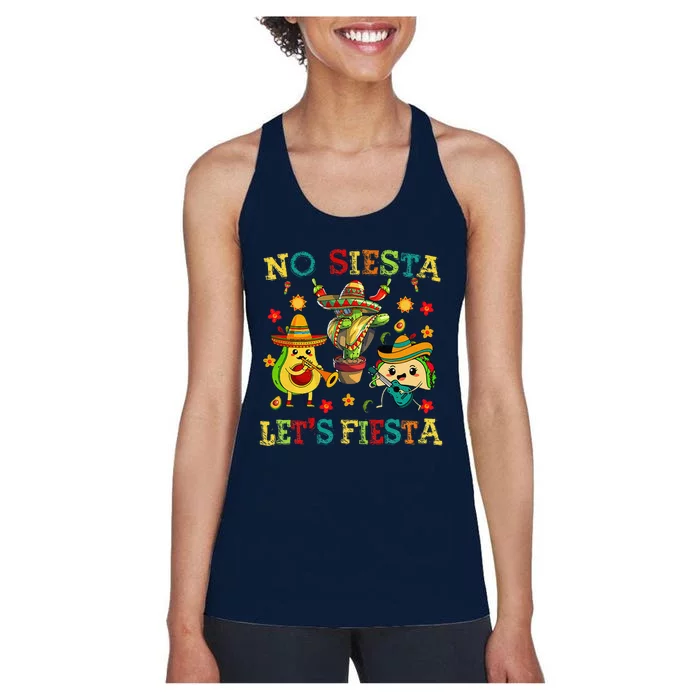 Taco Cinco 5 De Mayo No Siesta Let Fiesta Funny Women's Racerback Tank