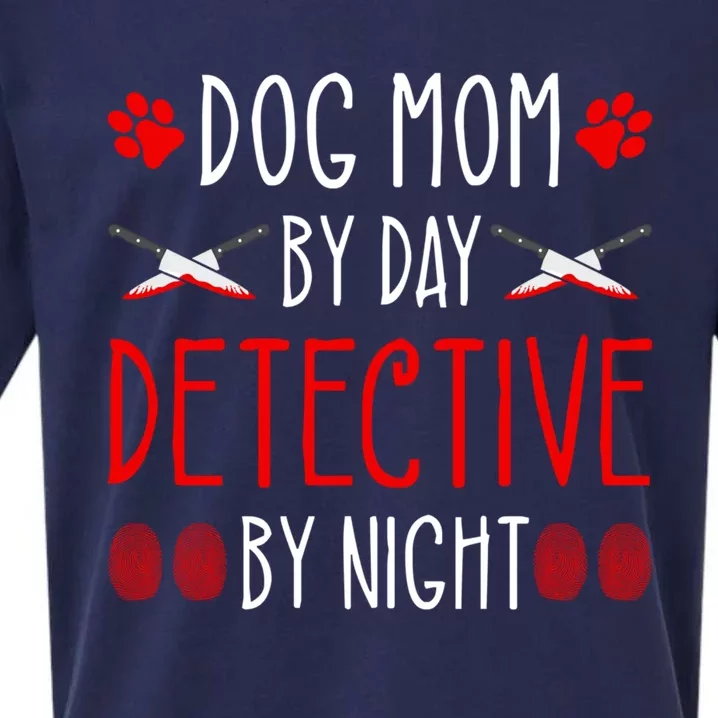 True Crime And Dogs Dog Mom Detective Murder Show Murderino Gift Sueded Cloud Jersey T-Shirt