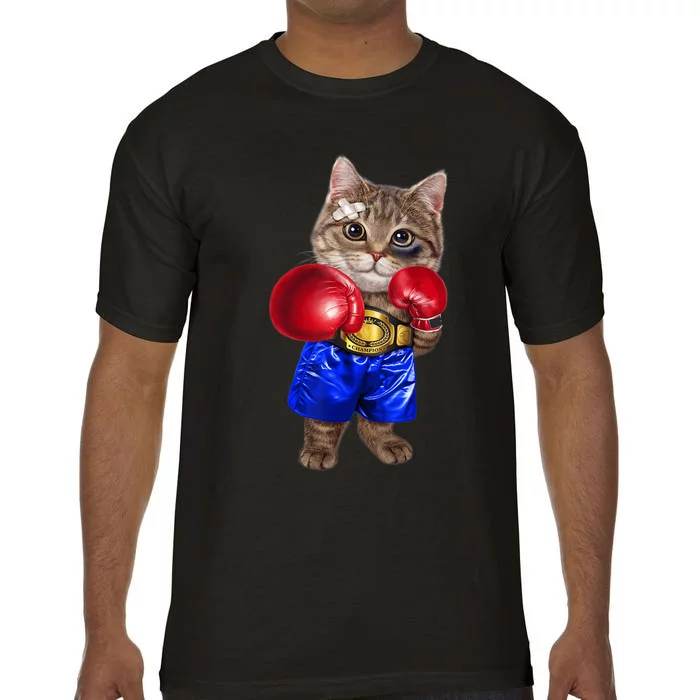 Tabby Cat As Boxing Champion, Boxer Comfort Colors T-Shirt