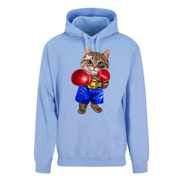 Tabby Cat As Boxing Champion, Boxer Unisex Surf Hoodie