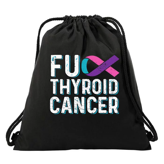 Thyroid Cancer Awareness Products Thyroid Cancer Survivor Drawstring Bag