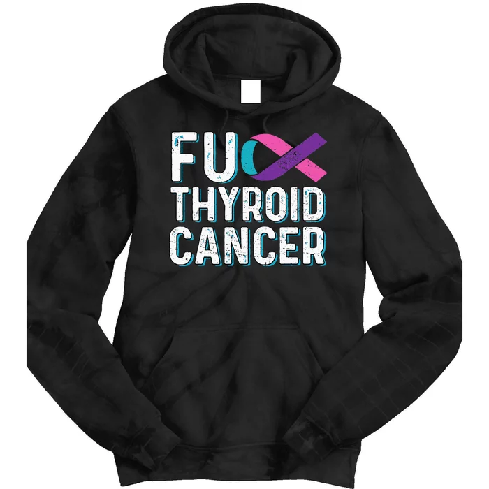 Thyroid Cancer Awareness Products Thyroid Cancer Survivor Tie Dye Hoodie