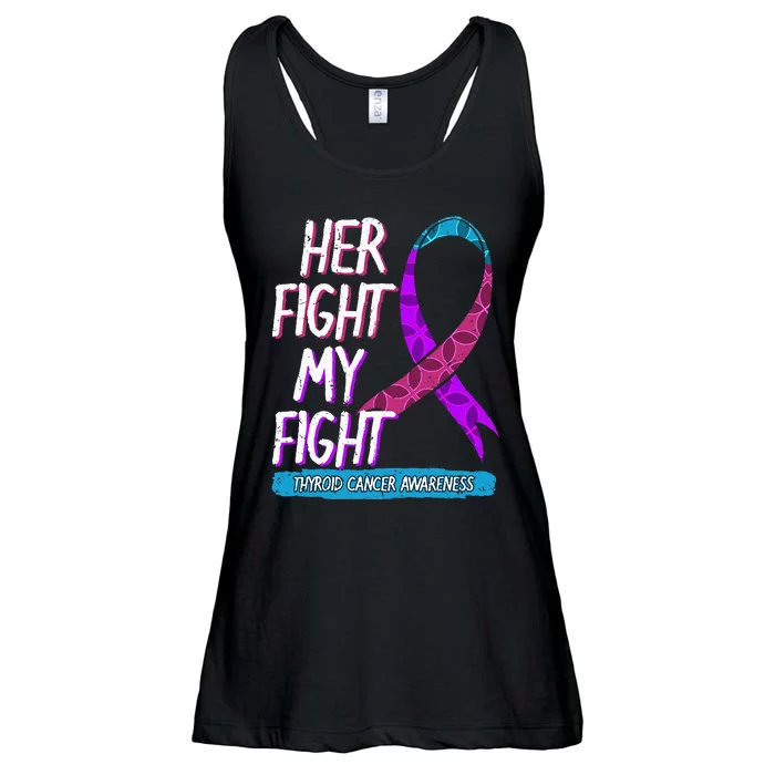 Thyroid Cancer Awareness Ribbon Endocrinologist Gift Idea Ladies Essential Flowy Tank