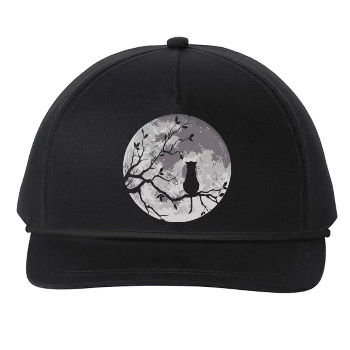 The Cat And The Moon Snapback Five-Panel Rope Hat