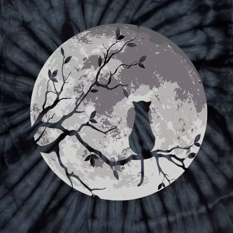 The Cat And The Moon Tie-Dye T-Shirt