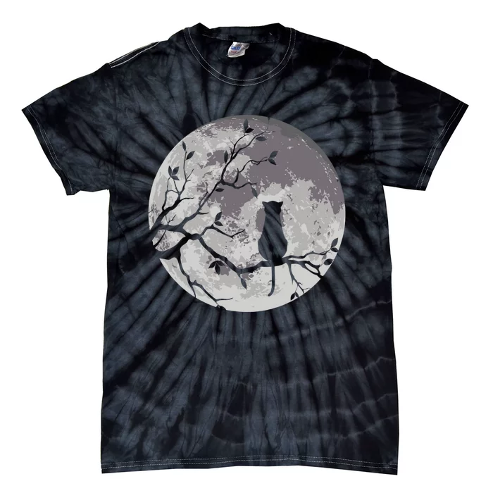 The Cat And The Moon Tie-Dye T-Shirt