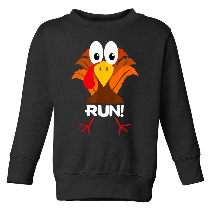 Turkey Costume Adult Running Face Turkey Trot Toddler Sweatshirt