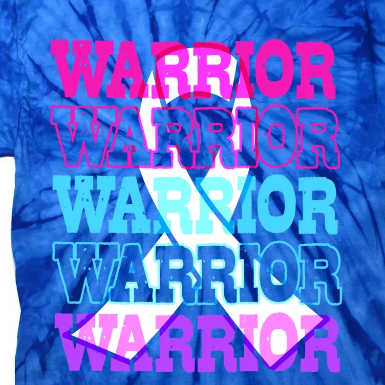 Thyroid Cancer Awareness Thyroid Cancer Warrior Gift Tie-Dye T-Shirt