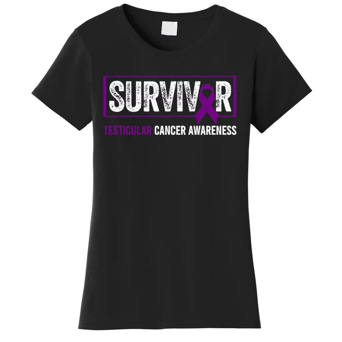 Testicular Cancer Awareness Testicular Cancer Survivor Women's T-Shirt