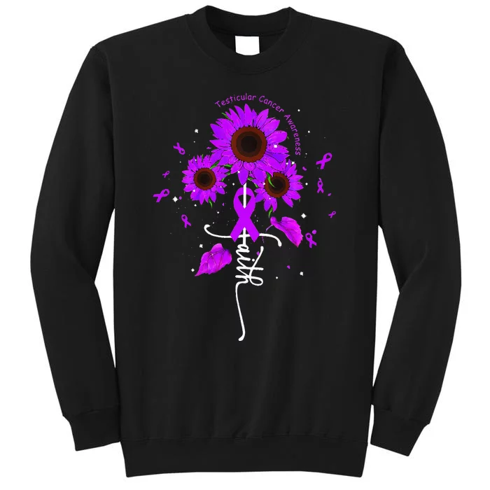 Testicular Cancer Awareness Faith Ribbon Sunflower Sweatshirt