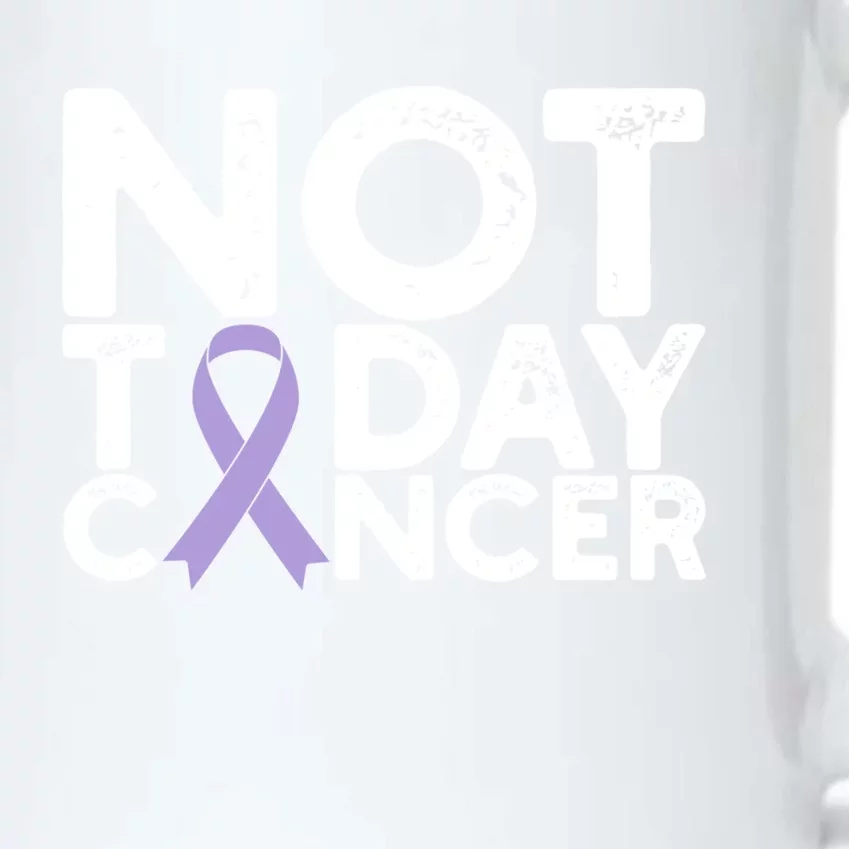 Testicular Cancer Awareness Not Today Cancer Purple Ribbon Gift Black Color Changing Mug