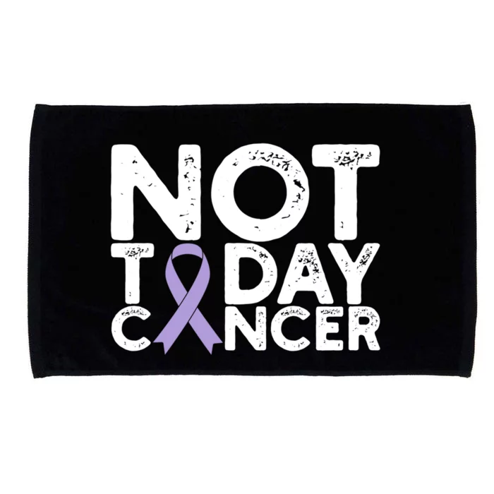 Testicular Cancer Awareness Not Today Cancer Purple Ribbon Gift Microfiber Hand Towel