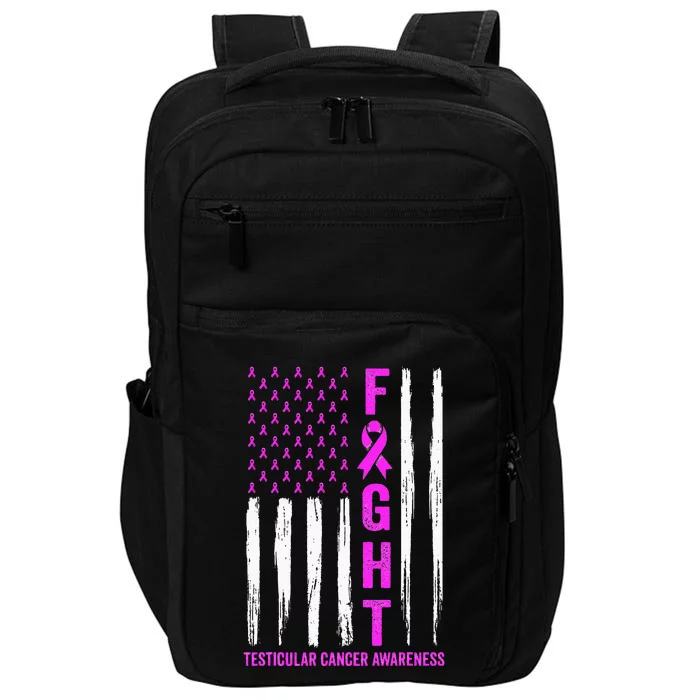 Testicular Cancer Awareness Orchid Ribbon Fight Support Impact Tech Backpack