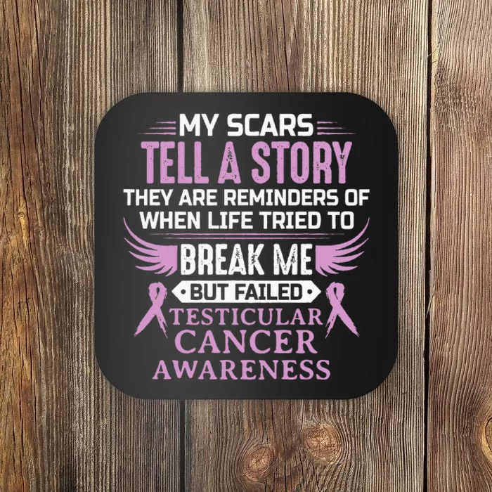 Testicular Cancer Awareness Survivor Support Coaster