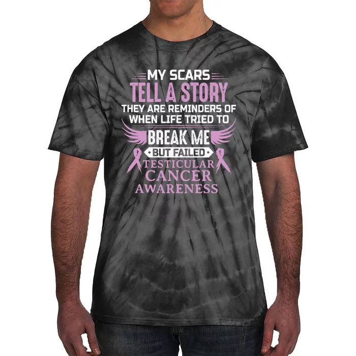 Testicular Cancer Awareness Survivor Support Tie-Dye T-Shirt