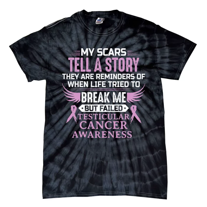 Testicular Cancer Awareness Survivor Support Tie-Dye T-Shirt