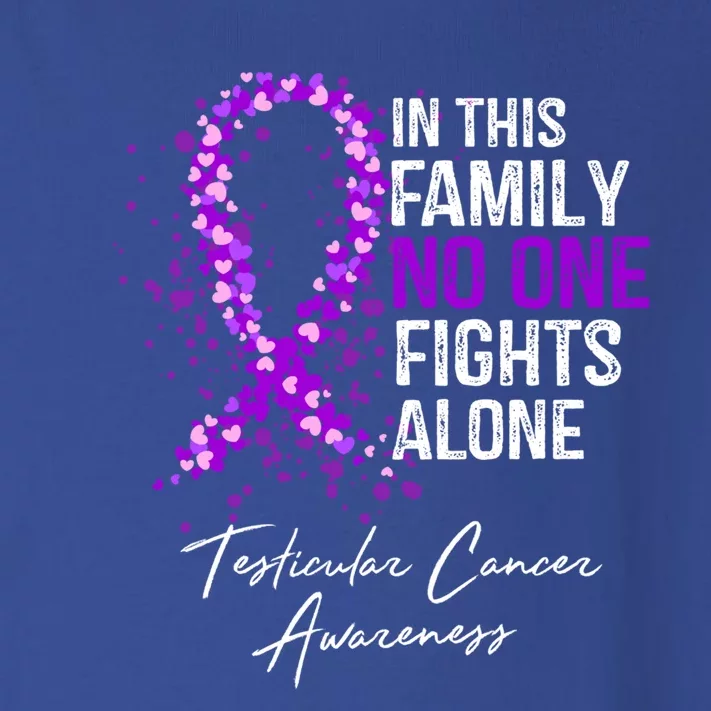 Testicular Cancer Awareness This Family No One Fights Alone Gift Toddler Long Sleeve Shirt