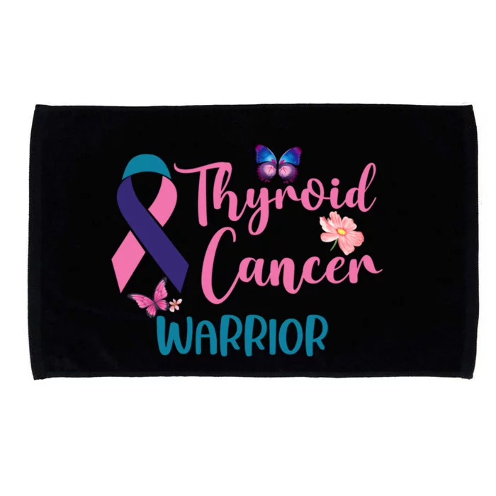 Thyroid Cancer Awareness Butterflies Warrior Ribbon Cute Gift Microfiber Hand Towel