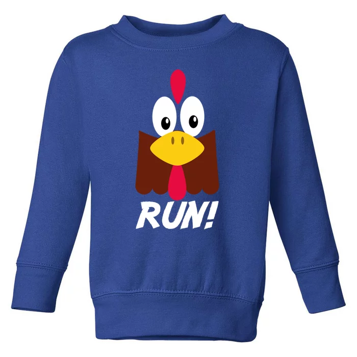 Turkey Costume Adult Running Face Turkey Gift Toddler Sweatshirt