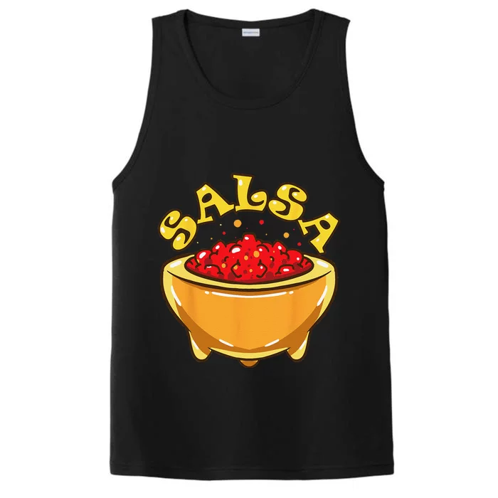 Tortilla Chips And Salsa Funny Matching Halloween Costumes Performance Tank