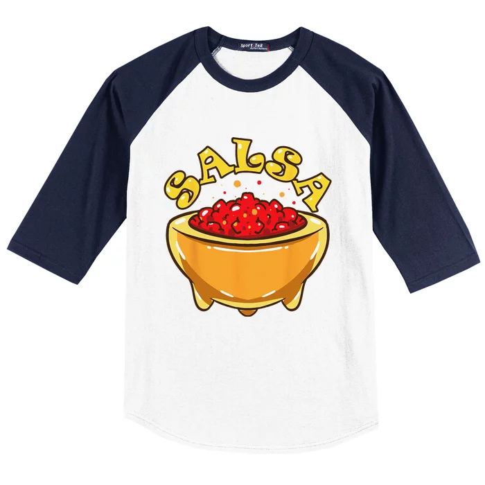 Tortilla Chips And Salsa Funny Matching Halloween Costumes Baseball Sleeve Shirt