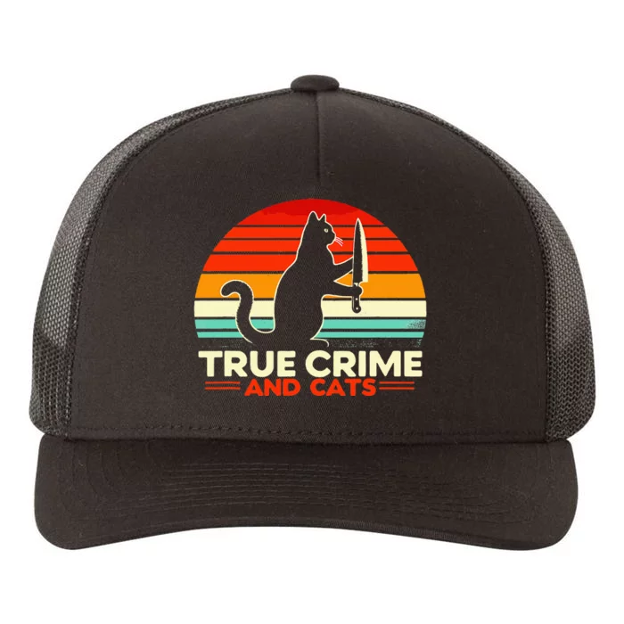 True Crime And Cats Yupoong Adult 5-Panel Trucker Hat