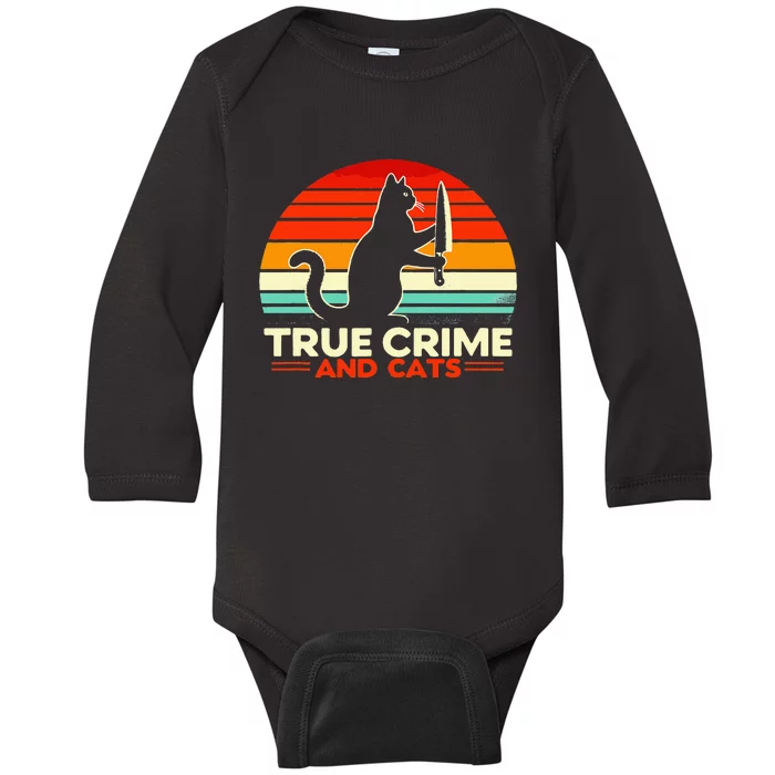 True Crime And Cats Baby Long Sleeve Bodysuit