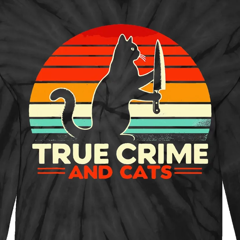 True Crime And Cats Tie-Dye Long Sleeve Shirt