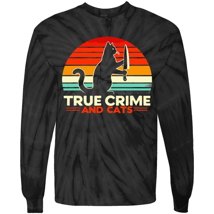 True Crime And Cats Tie-Dye Long Sleeve Shirt