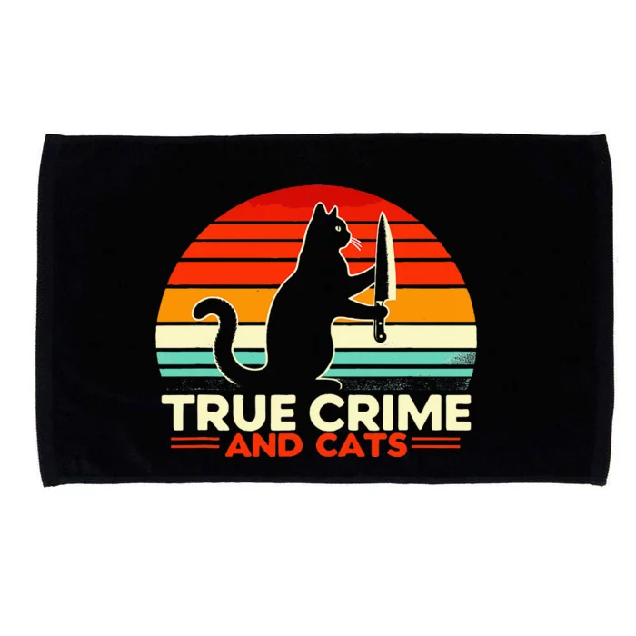 True Crime And Cats Microfiber Hand Towel