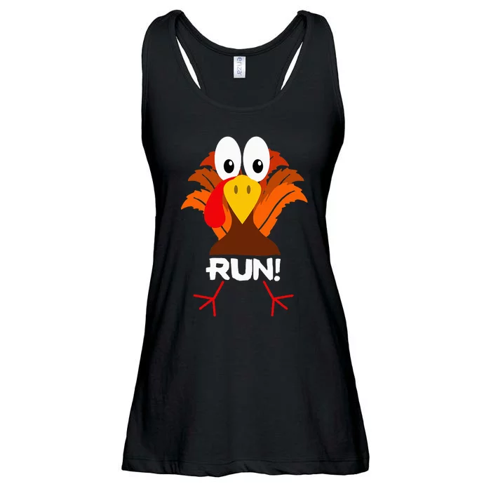 Turkey Costume Adult Running Face Turkey Trot Ladies Essential Flowy Tank