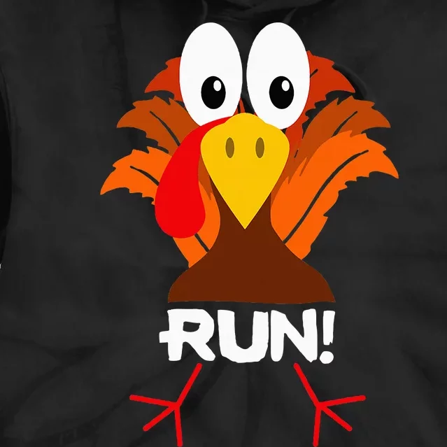 Turkey Costume Adult Running Face Turkey Trot Tie Dye Hoodie