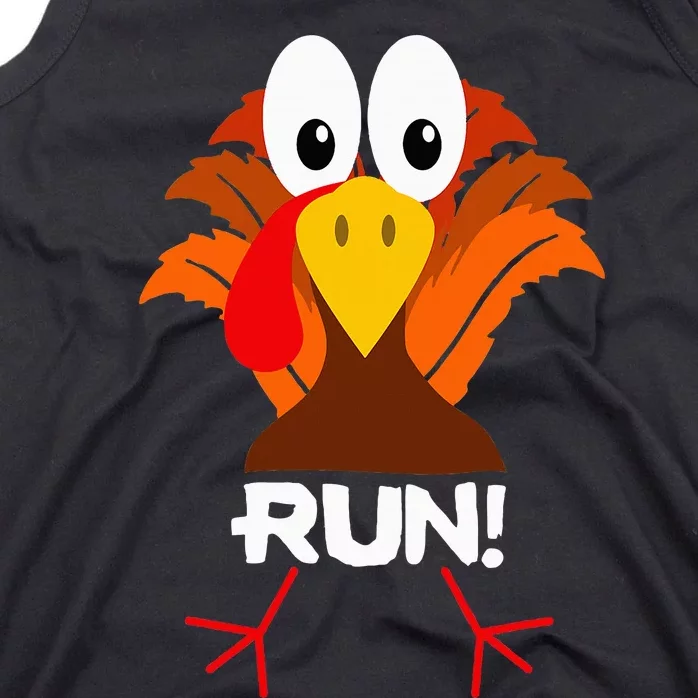 Turkey Costume Adult Running Face Turkey Trot Tank Top