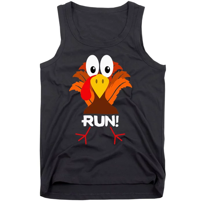 Turkey Costume Adult Running Face Turkey Trot Tank Top