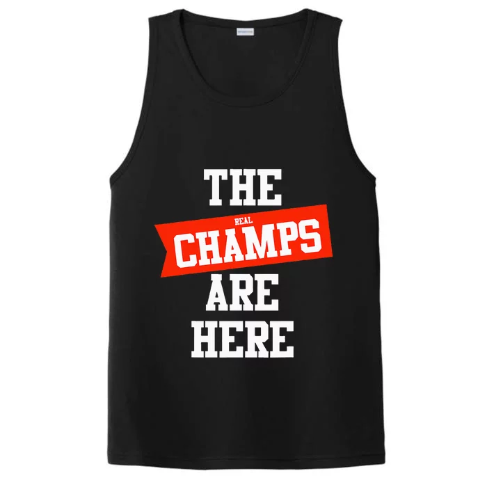 The Champs Are Here Fantasy Winner Performance Tank