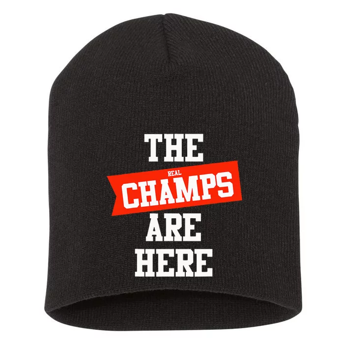 The Champs Are Here Fantasy Winner Short Acrylic Beanie